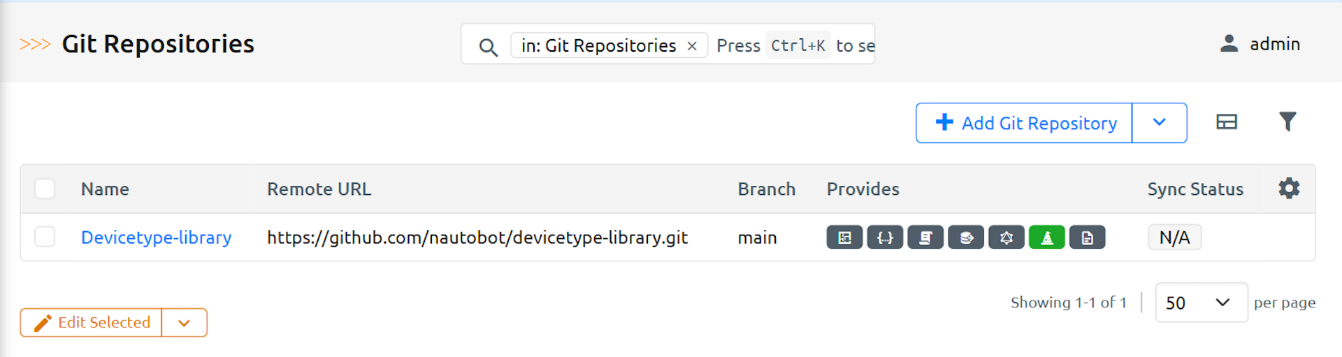 Import Wizard Git Navigation