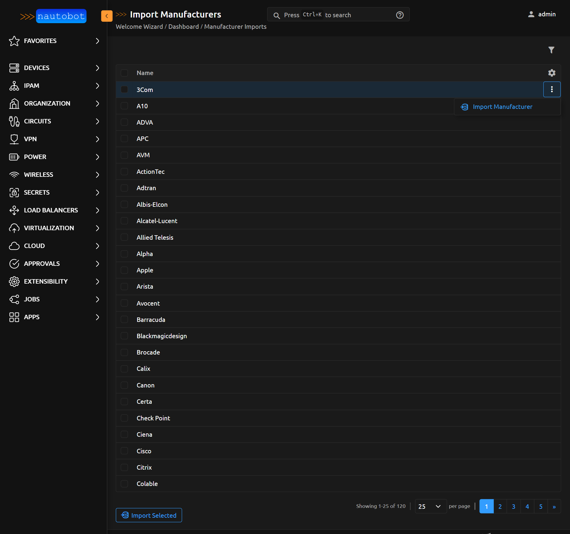 Import Manufacturers