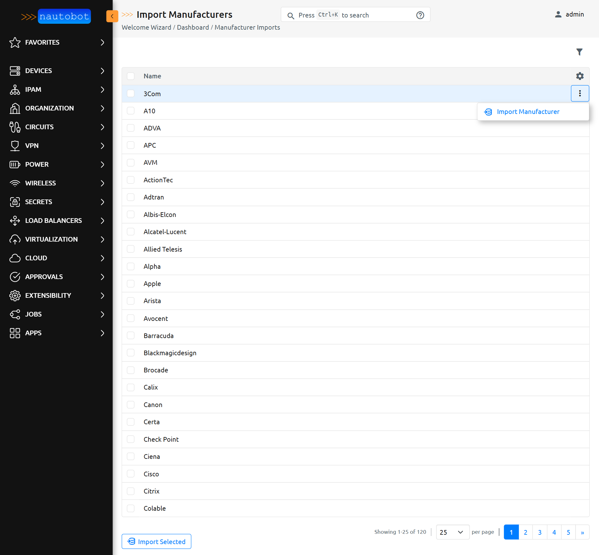 Import Manufacturers