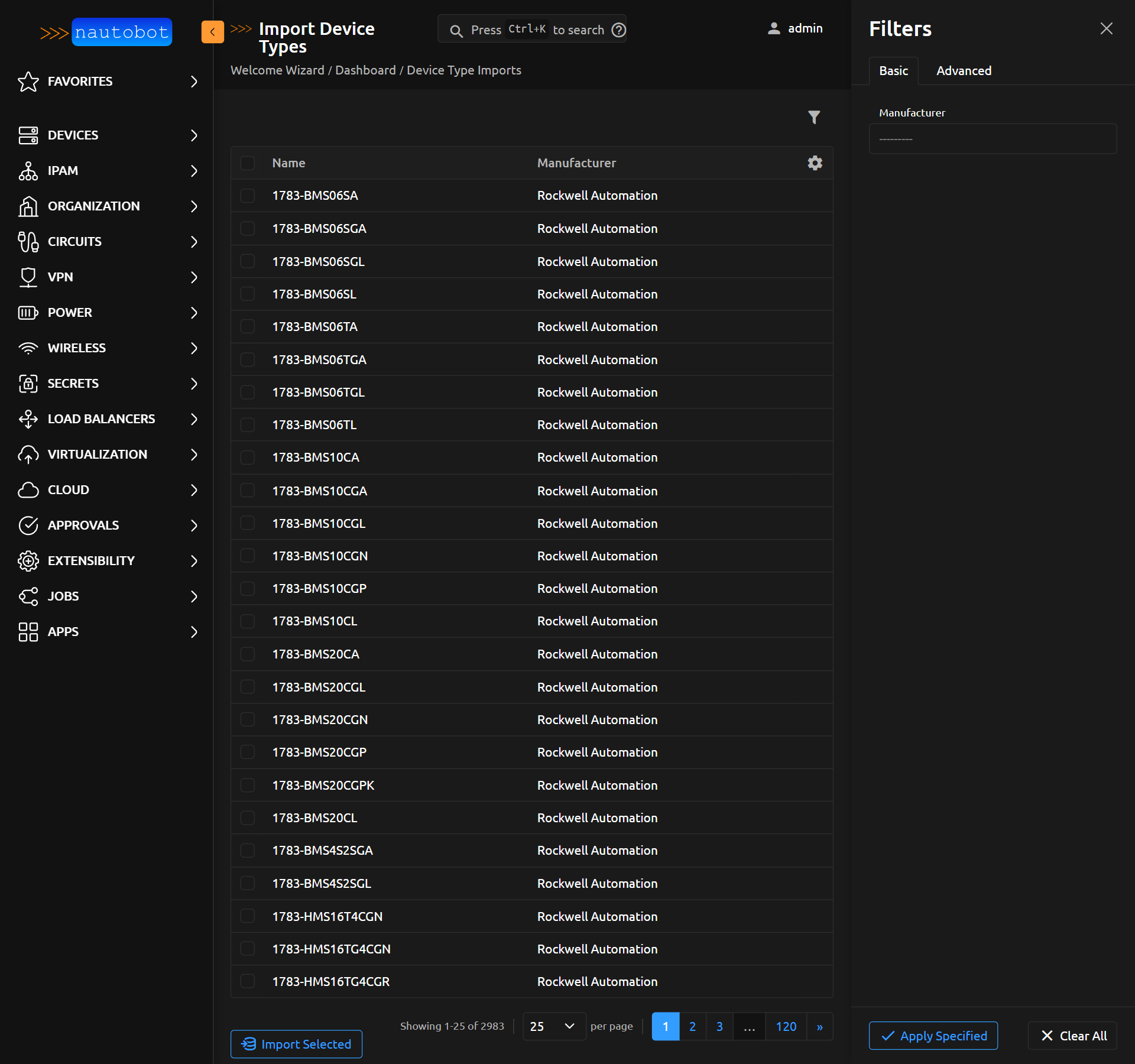 Import Device Types