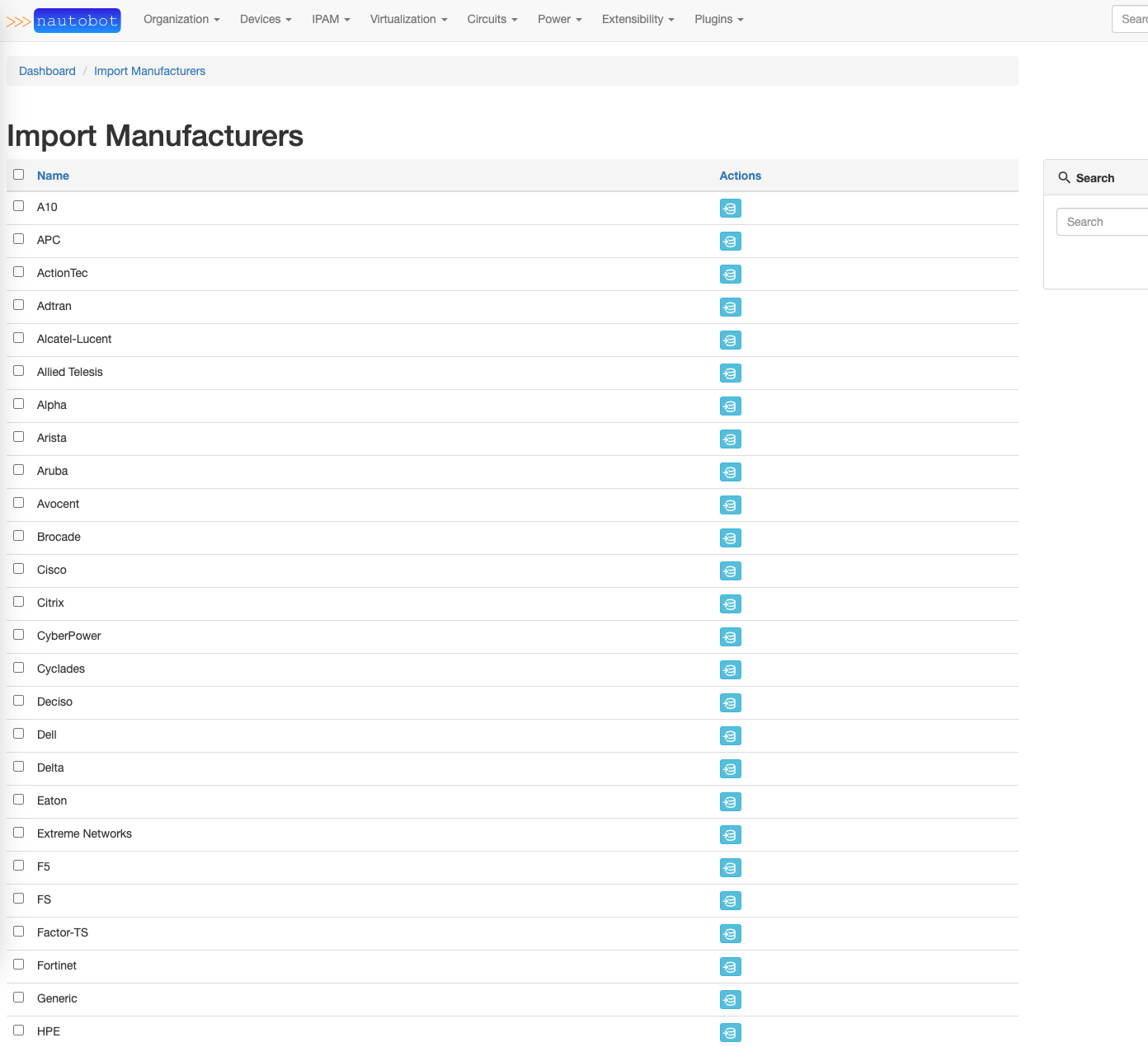 Import Manufacturers